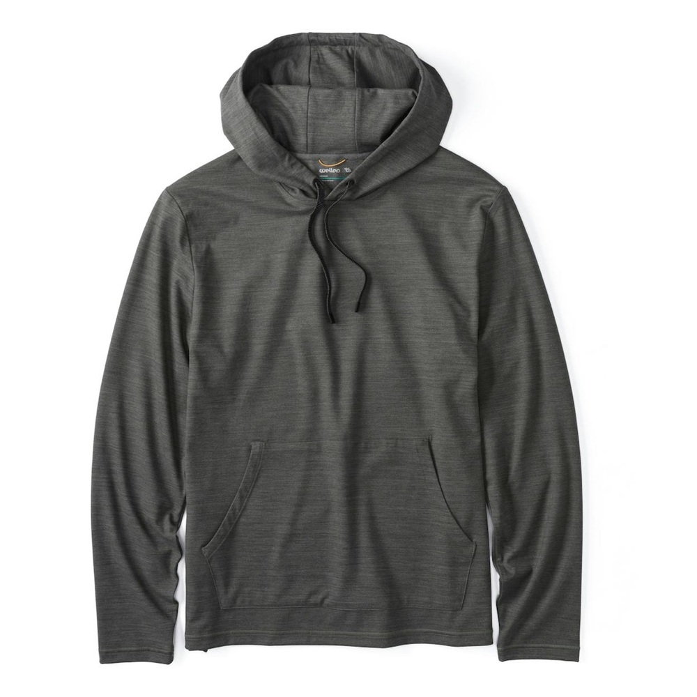 Wellen Men’s Wellknit pullover Hoodie, size MD in charcoal color